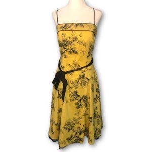 B Darlin Junior Dress Fit and Flare Yellow Floral